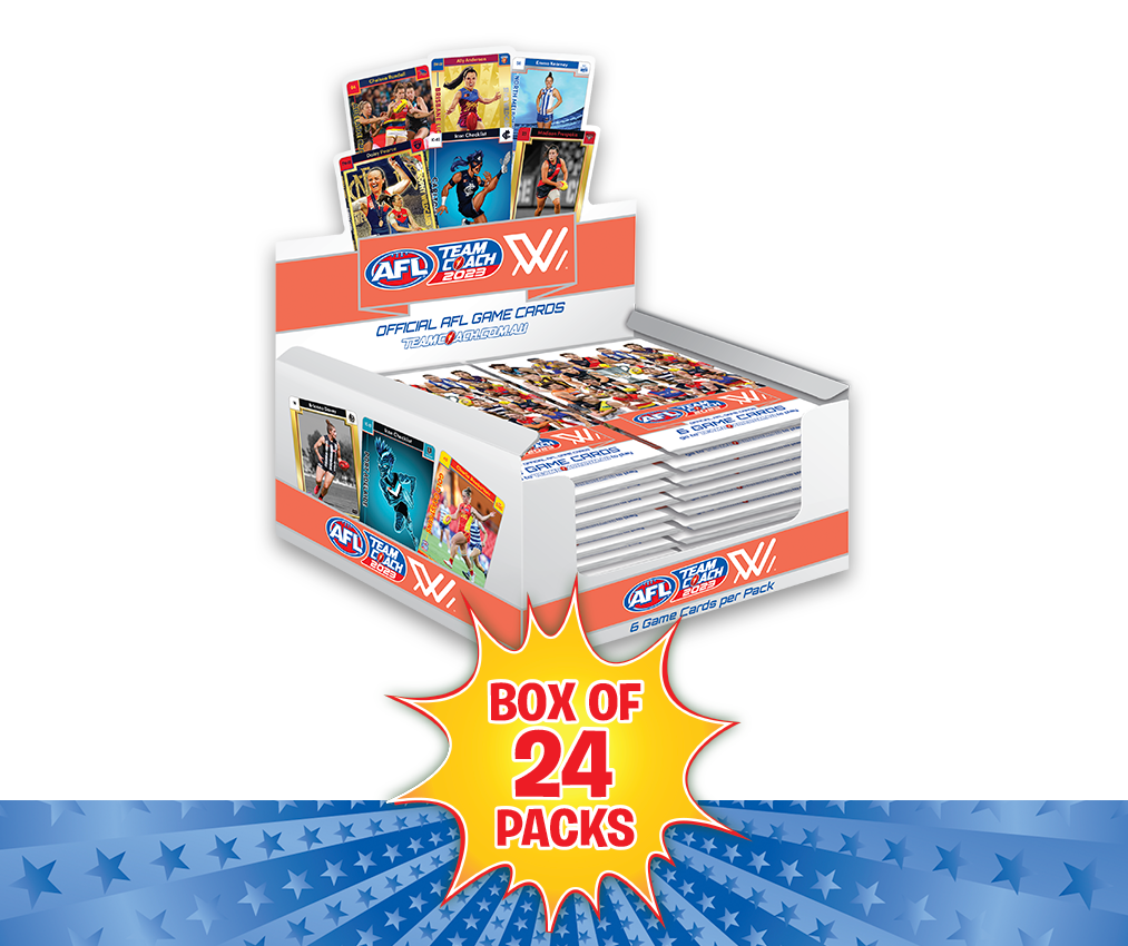AFLW Teamcoach 2023 Game Card Packs - Box of 24 Packs