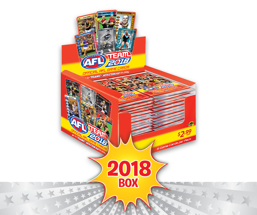 AFL Teamcoach 2018 Game Card Packs - Box of 36 Packs