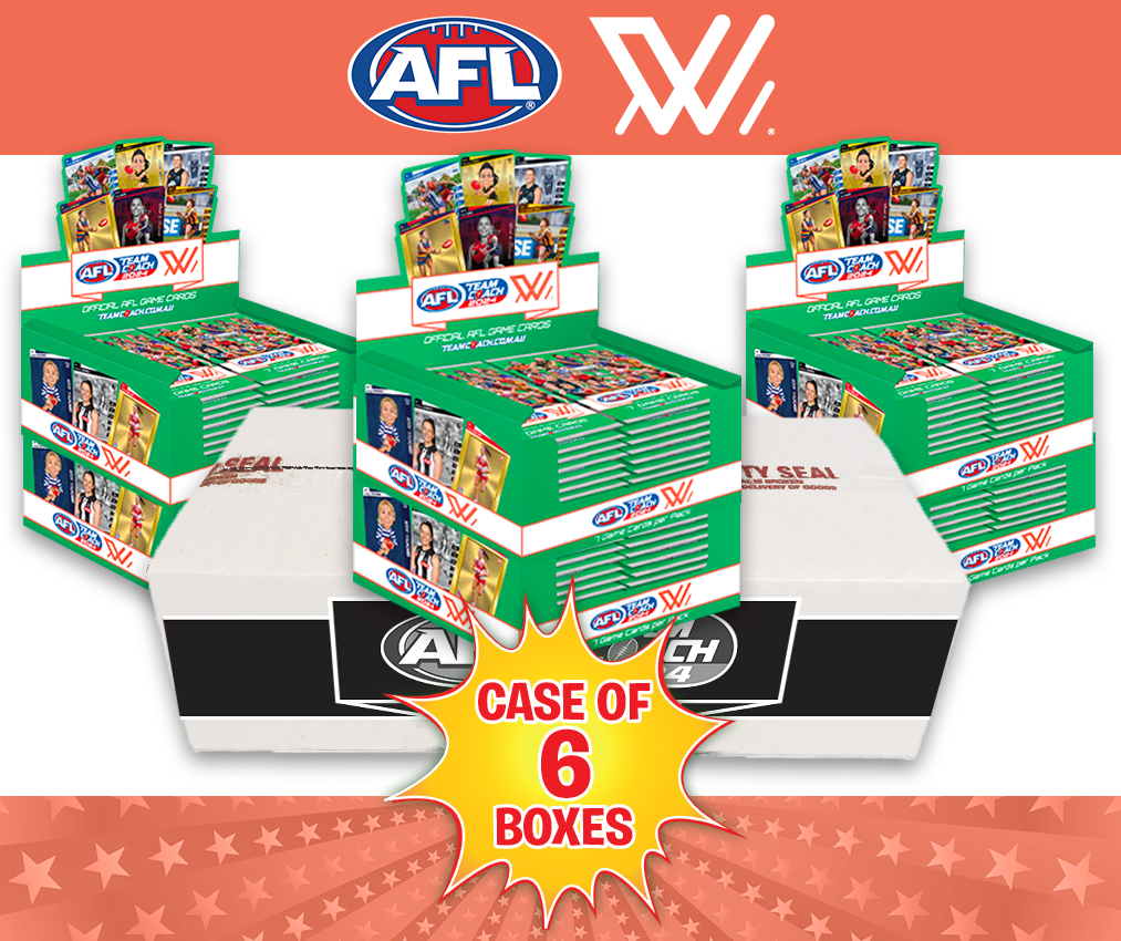 AFLW Teamcoach 2024 Game Card Packs - 6 Boxes of 144 Packs