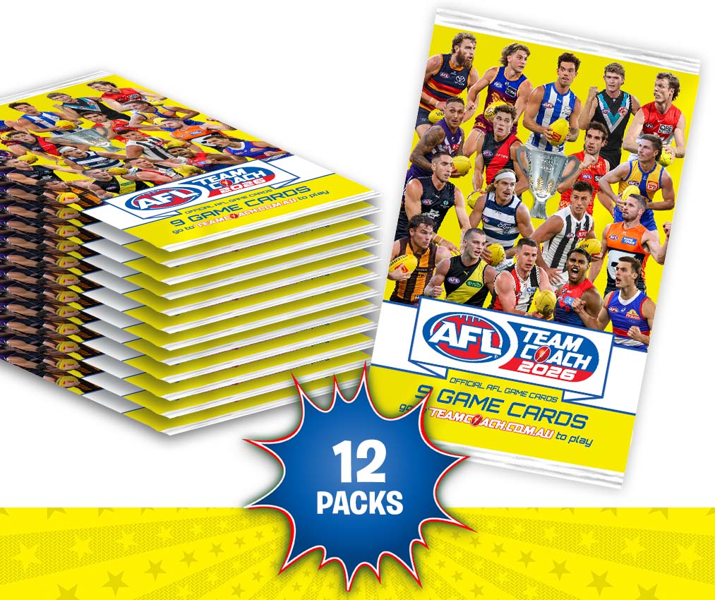 AFL Teamcoach 2026 Game Card Packs - 12 Packs
