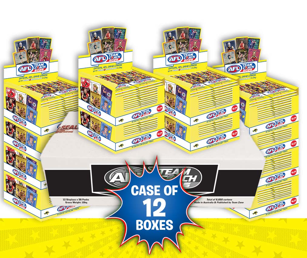AFL Teamcoach 2026 Game Card Packs - 12 Boxes of 432 Packs.