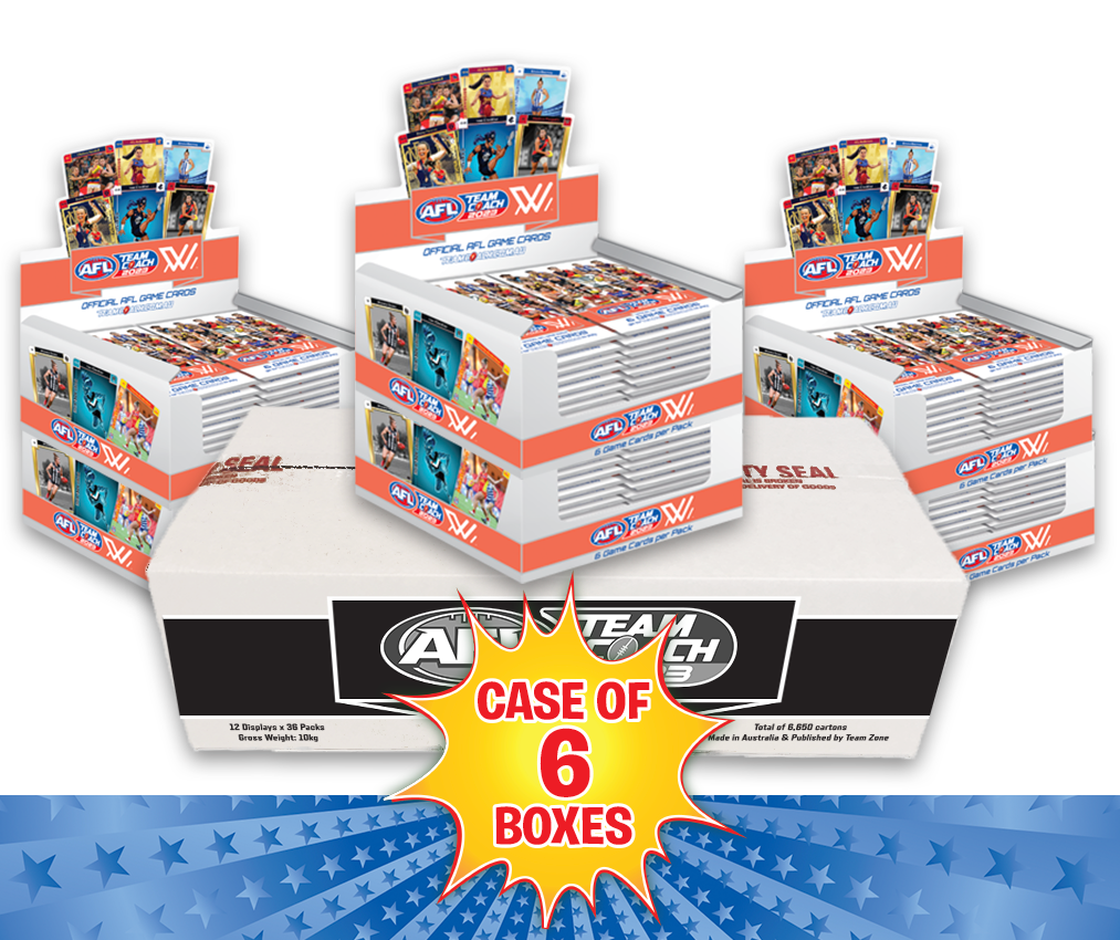 AFLW Teamcoach 2023 Game Card Packs - 6 Boxes of 144 Packs