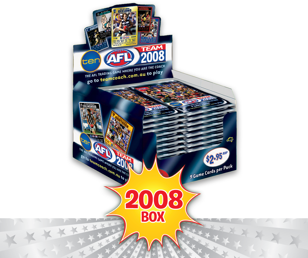 AFL Teamcoach 2008 Game Card Packs - Box of 36 Packs