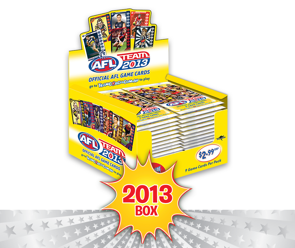 AFL Teamcoach 2013 Game Card Packs - Box of 36 Packs