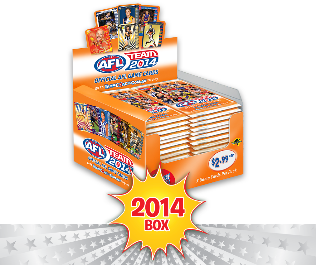 AFL Teamcoach 2014 Game Card Packs - Box of 36 Packs