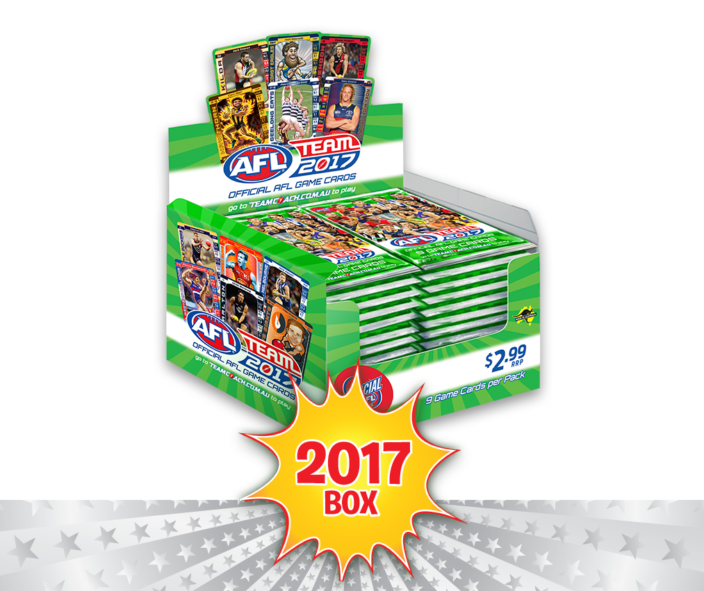 AFL Teamcoach 2017 Game Card Packs - Box of 36 Packs