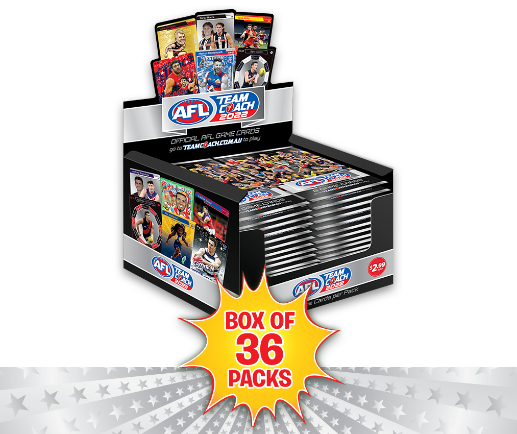 AFL Teamcoach 2022 Game Card Packs - Box of 36 Packs